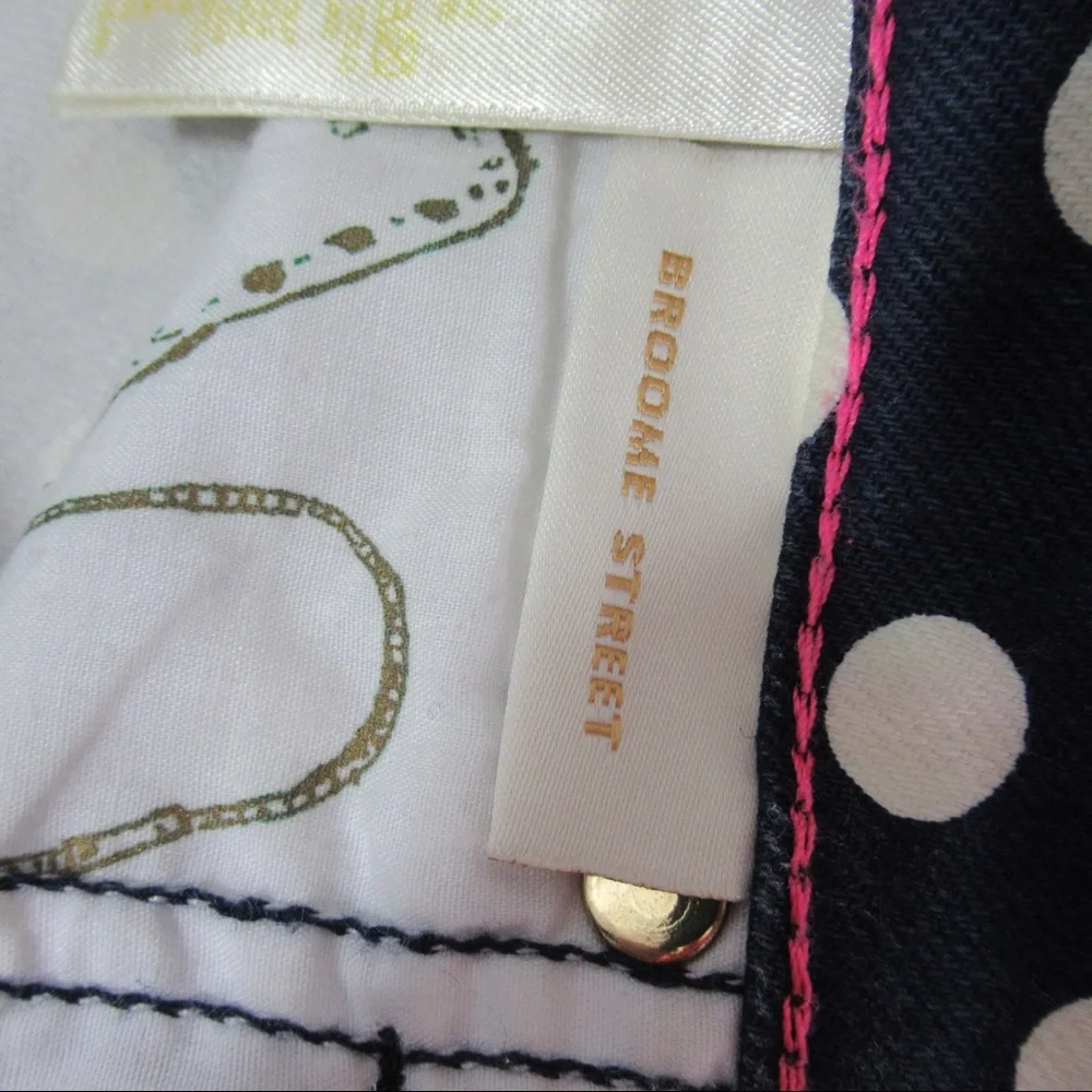 Kate Spade Broome Street Polka Dot Denim Jeans Size 25